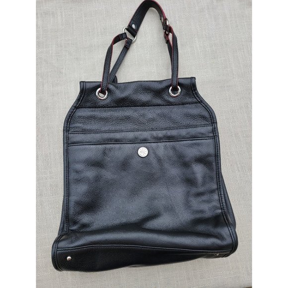 Isaac Mizrahi Live! Black‎ Leather Satchel Bag - Picture 2 of 8